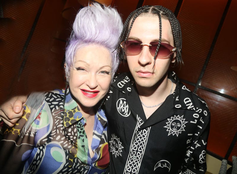 Cyndi Lauper and son Declyn “Dex” Lauper pose at the Tribecca Film Festival premiere after party in June 2023.
