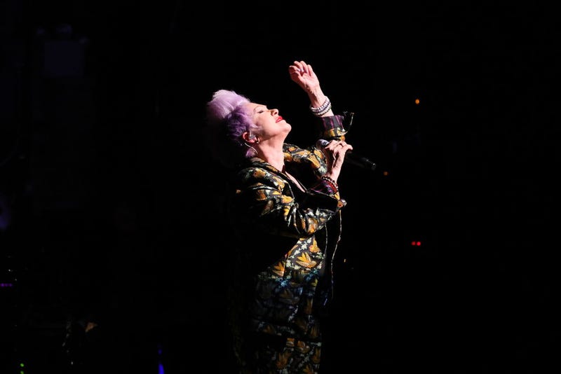 Cyndi Lauper performs after the "Let the Canary Sing" premiere during the 2023 Tribeca Festival at Beacon Theatre on June 14, 2023 in New York City. 