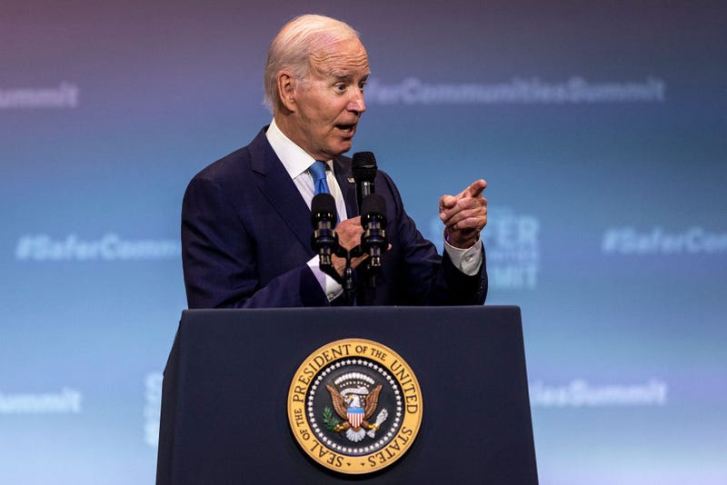 U.S. President Joe Biden speaks during the National Safer Communities Summit at the University of Hartford on June 16, 2023 in West Hartford, Connecticut. Biden addressed the continued gun violence epidemic in the United States. (Photo by John Moore/Getty Images)