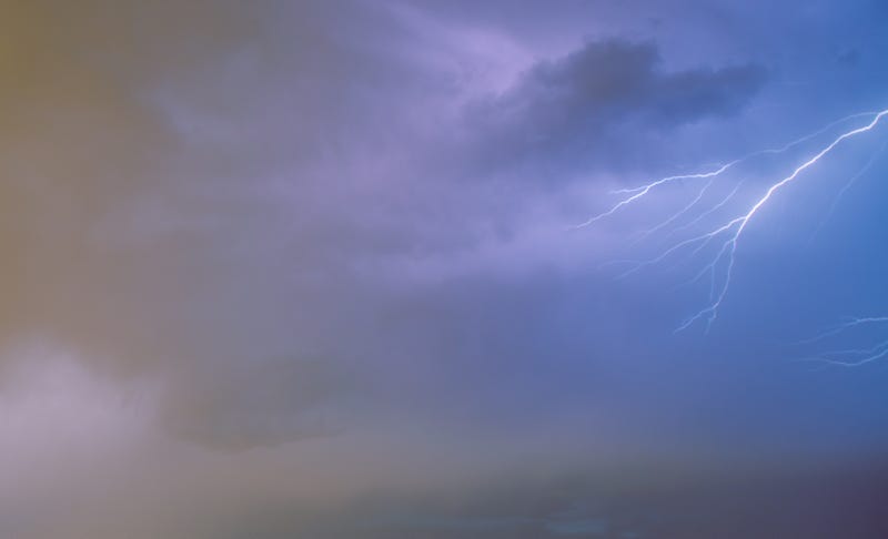 A New Jersey man was electrocuted after lightning "charged" a power tool he was holding Sunday