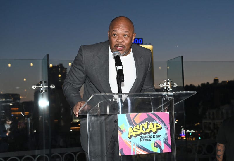 Dr. Dre attends the 50 Years of Hip-Hop celebration hosted by ASCAP Rhythm & Soul at The London Hotel on June 22, 2023 in Los Angeles, California.