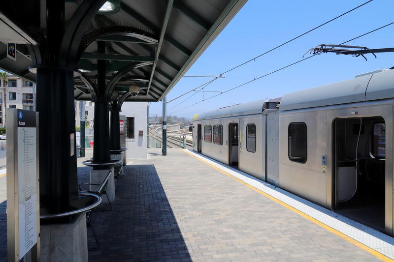 metro train at station