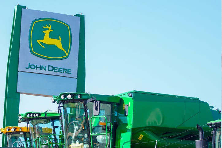 John Deere sign at a store. 