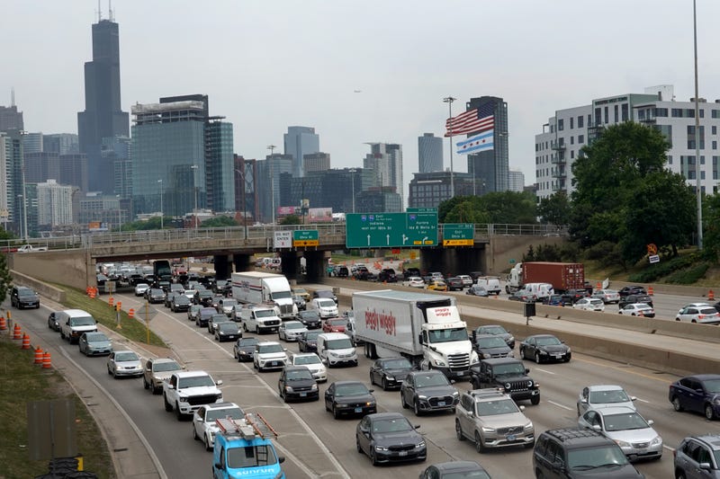 Traffic in downtown Chicago