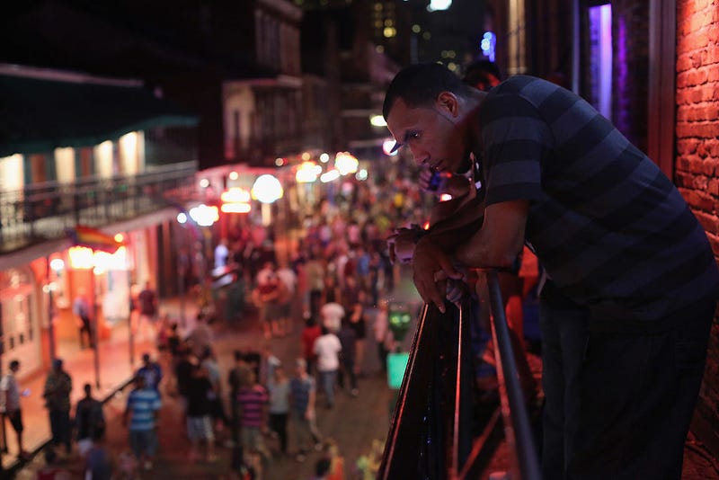 Man on Bourbon Street