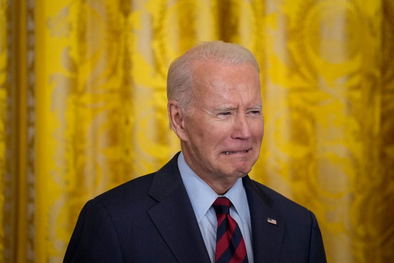 President Joe Biden arrives onstage for an event about lowering health care costs in the East Room of the White House on July 7, 2023 in Washington, DC. President Biden announced a series of new actions under his "Bidenomics" agenda to lower healthcare costs and crack down on junk fees for consumers. (Photo by Drew Angerer/Getty Images)