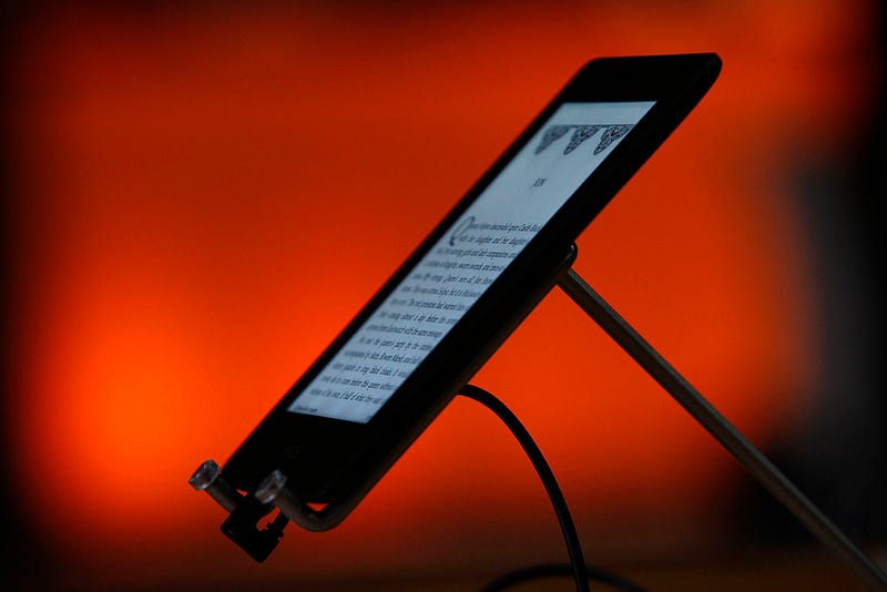 A Kindle Paperwhite.