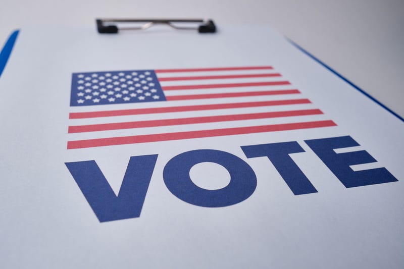 Vote! United States flag. Presidential Election in USA. Vote day in November. US Election. Patriotic american element. For poster or banner