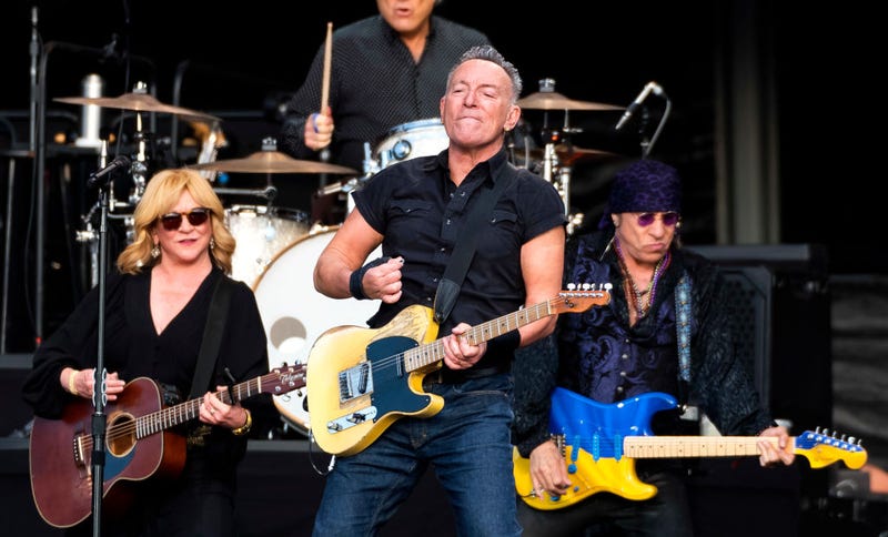 Bruce Springsteen and Soozie Tyrell and Steven Van Zandt of the E Street Band perform at BST Hyde Park Festival 2023 at Hyde Park on July 06, 2023 in London, England