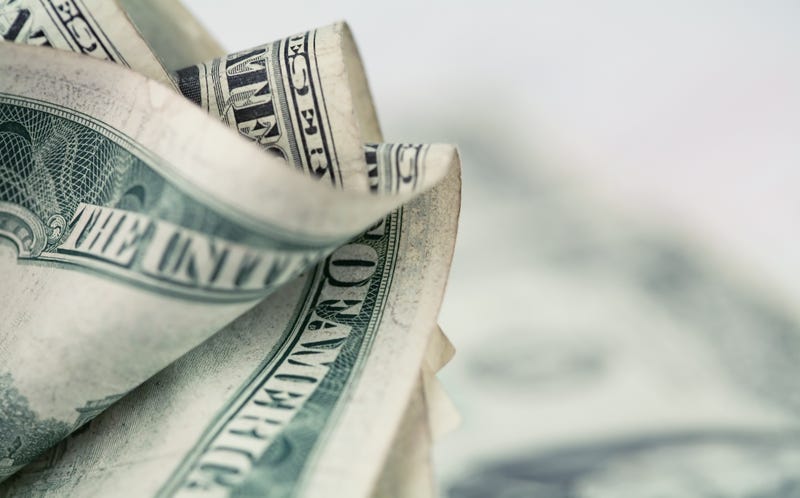 Close up of money.