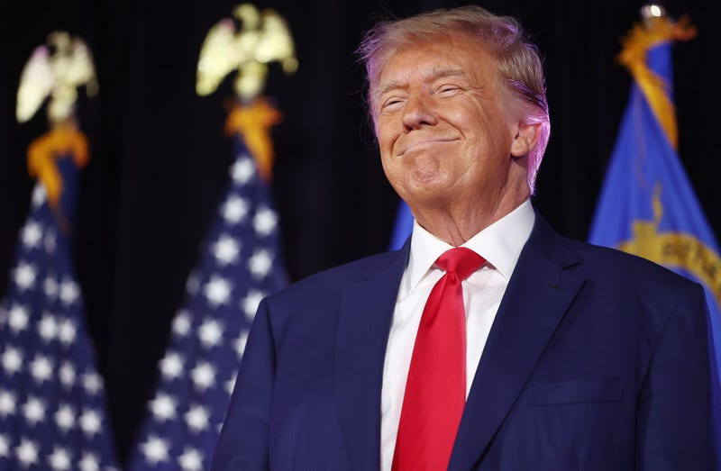 Former U.S. President and Republican presidential candidate Donald Trump smiles before he delivers remarks at a Nevada Republican volunteer recruiting event at Fervent: A Calvary Chapel on July 8, 2023 in Las Vegas, Nevada. Trump is the current frontrunner for the 2024 Republican presidential nomination amid a growing field of candidates. (Photo by Mario Tama/Getty Images)