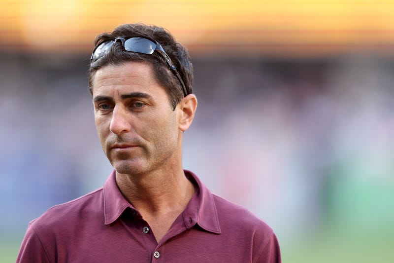 General Manager A.J. Preller of the San Diego Padres looks on prior to a game 