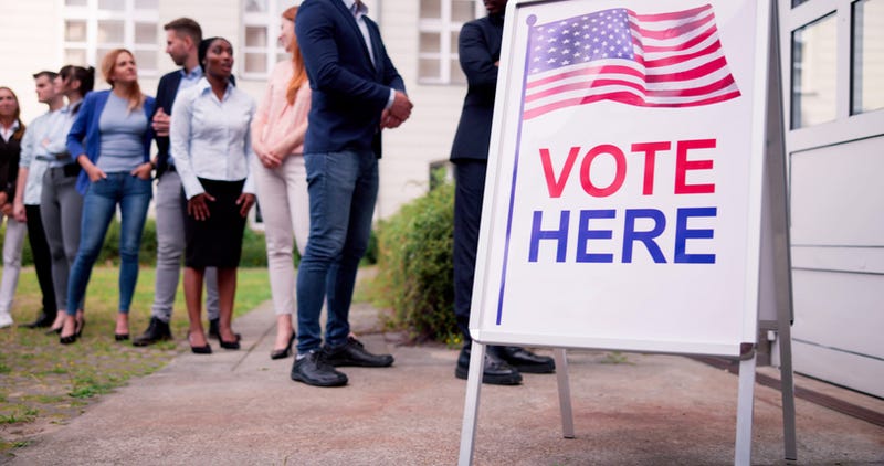 Voting booths.