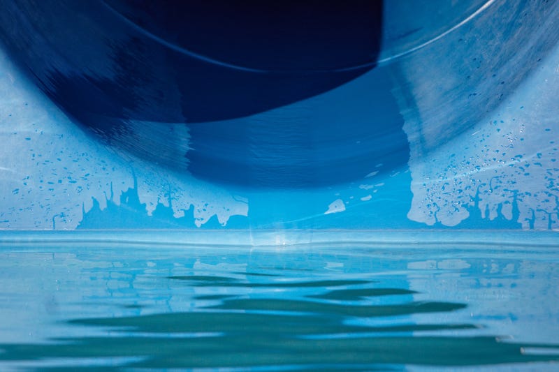Aquapark, waterslide detail, Close up