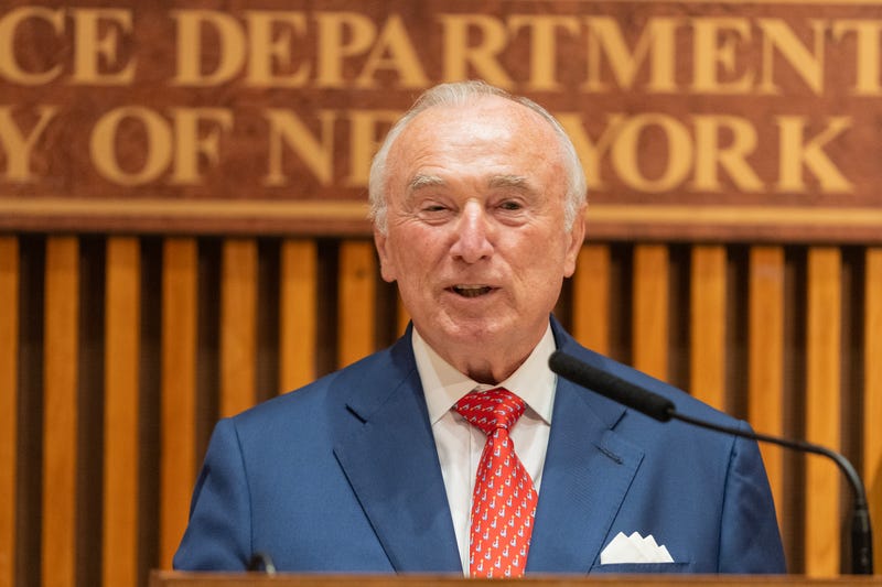 Former Police Commissioner Bill Bratton speaks at public safety announcement at NYPD headquarters in July 2023