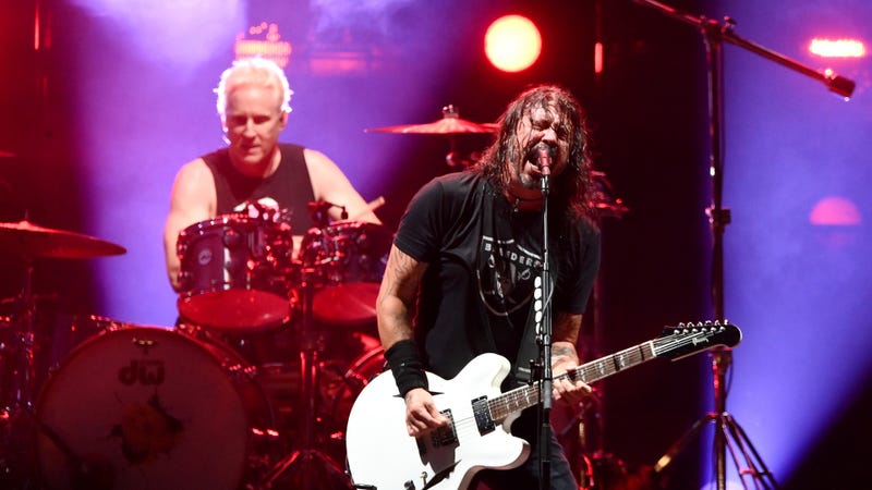 Josh Freese and Dave Grohl of Foo Fighters