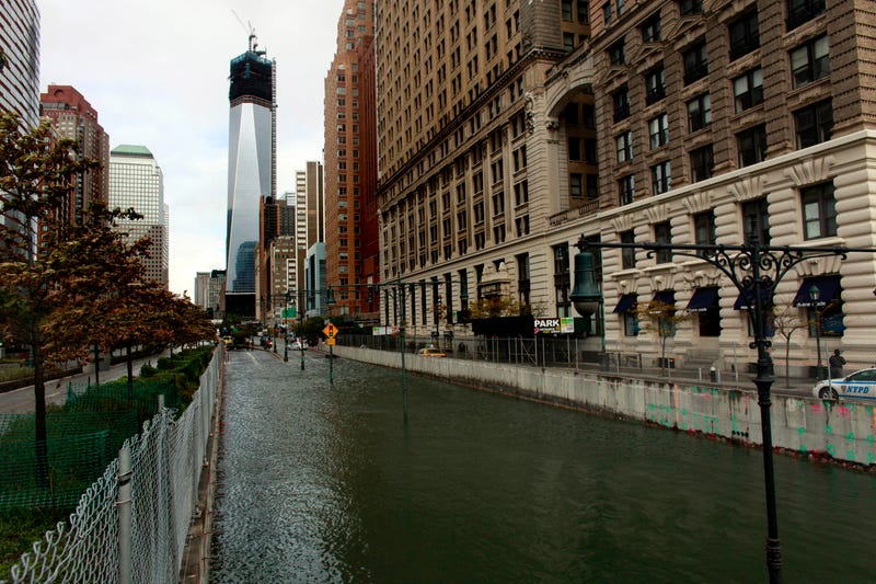 The Brooklyn Battery Tunnel is flooded after a tidal surge caused by Hurricane Sandy on Oct. 30, 2012, in Manhattan.