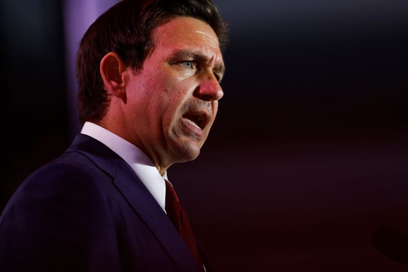 Republican presidential candidate Florida Governor Ron DeSantis delivers remarks at the 2023 Christians United for Israel summit on July 17, 2023 in Arlington, Virginia.