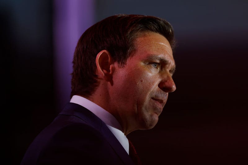 Republican presidential candidate Florida Governor Ron DeSantis delivers remarks at the 2023 Christians United for Israel summit on July 17, 2023 in Arlington, Virginia.