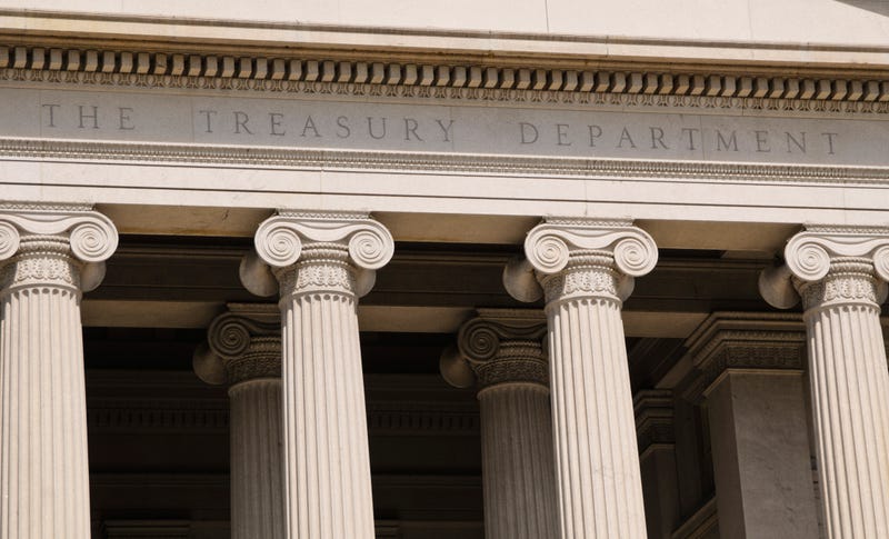the Treasury Department building in Washington DC