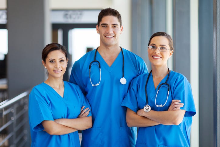 Young Hospital Workers