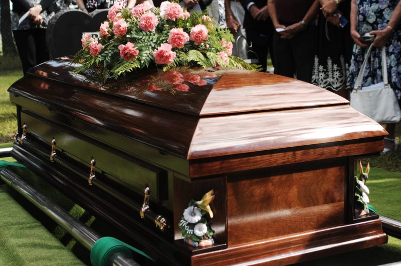 Coffin stock image