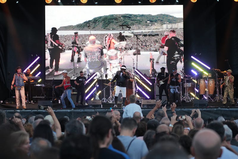The Village People perform at the 58th San Sebastian International Jazz Festival, in Spain, in 2023.