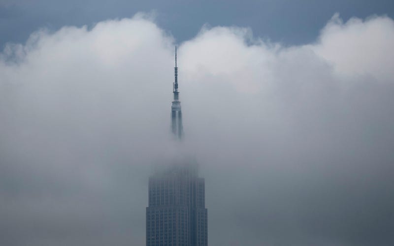 Clouds move over the Empire State Building