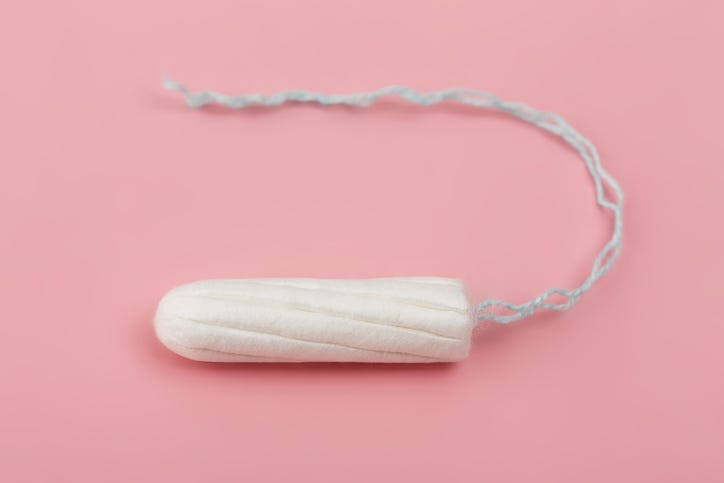 Tampon on a pink background. 