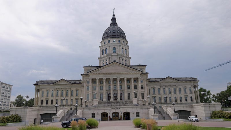 State Capitol in Topeka, KS - stock photo