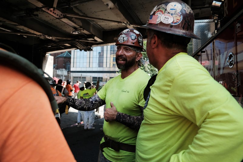 Construction worker Richard Paz discusses his escape from the Hell's Kitchen crane collapse on July 26, 2023