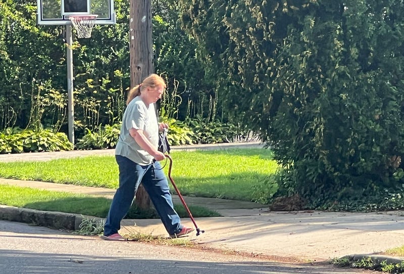 Asa Ellerup, wife of accused Gilgo Beach serial killer Rex Heuermann, is pictured at their home on First Avenue in Massapequa Park on July 28, 2023