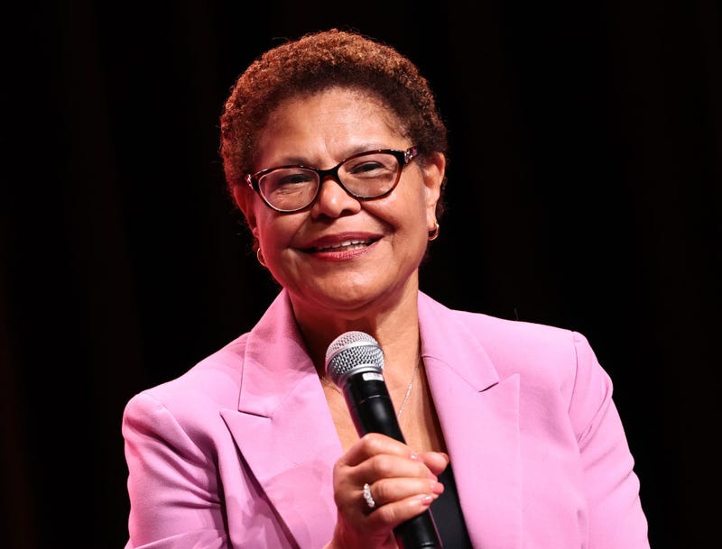 Mayor of Los Angeles Karen Bass participates in a panel discussion during the National Urban League Conference Plenary II: State of Black America on July 28, 2023 in Houston, Texas.