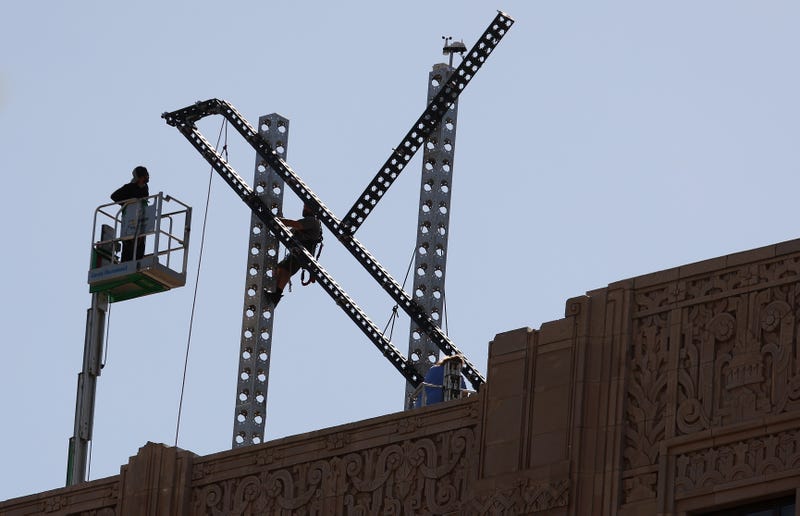 'X' sign removed from former Twitter headquarters