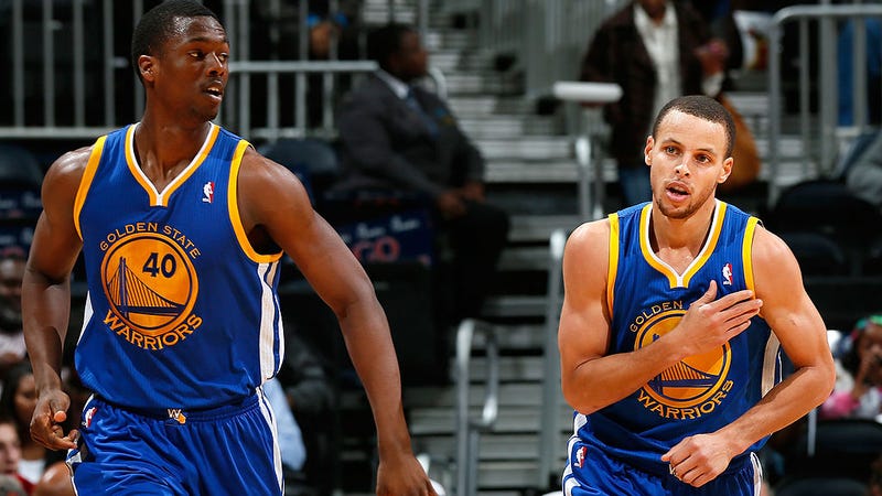 Harrison Barnes and Stephen Curry