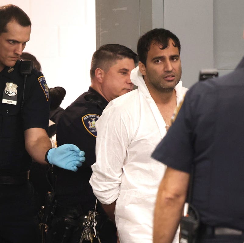 Zanoor Jaffari, 31, of Brentwood, appears in First District Court in Central Islip for arraignment on July 31, 2023