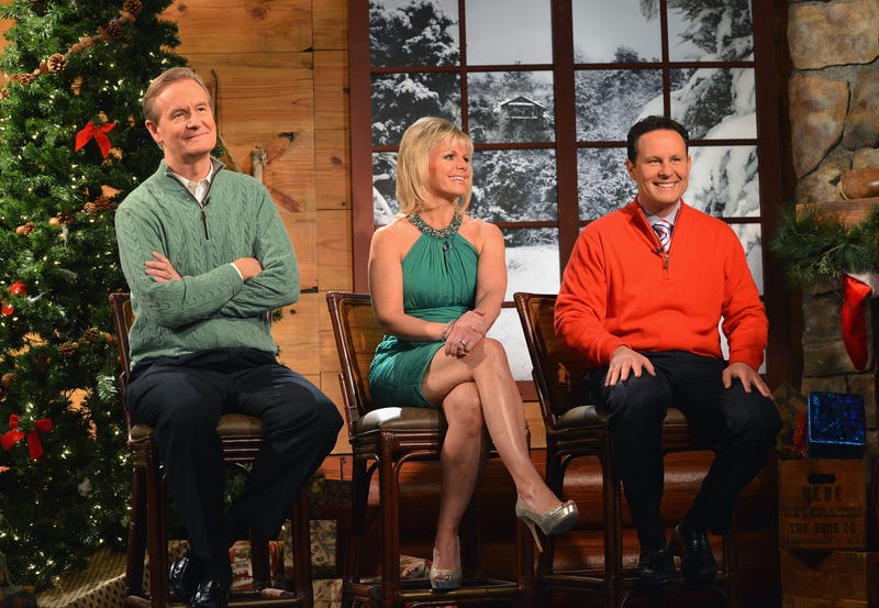 Fox & Friends co-hosts Steve Doocy, Gretchen Carlson and Brian Kilmeade attend Fox & Friends Christmas Special at FOX Studios on December 6, 2012 in New York City.