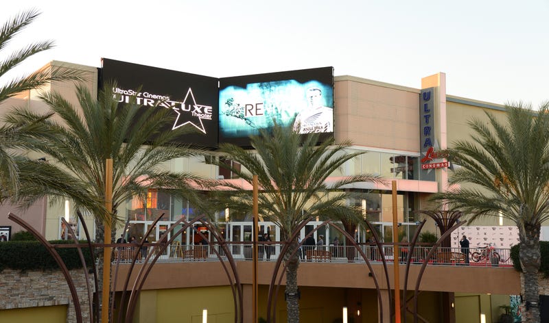 movie theater at outdoor shopping mall