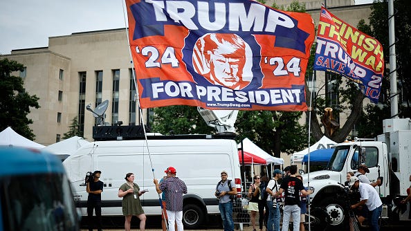 Trump's polls dip after he skips debate