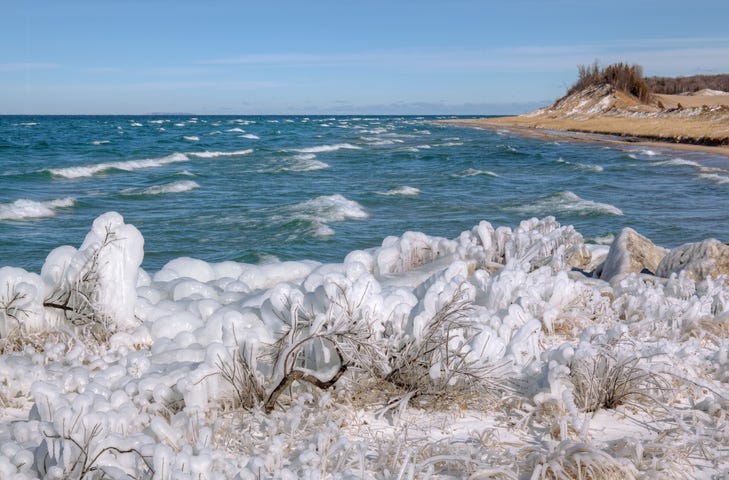 Sleeping Bear Dunes Snow