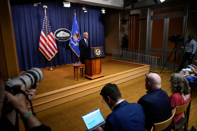 U.S. Attorney General Merrick Garland delivers a statement at the U.S. Department of Justice August 11, 2023 in Washington, DC. Garland announced that U.S. Attorney David Weiss will be appointed special counsel in the ongoing probe of Hunter Biden, the son of U.S. President Joe Biden. (Photo by Drew Angerer/Getty Images)