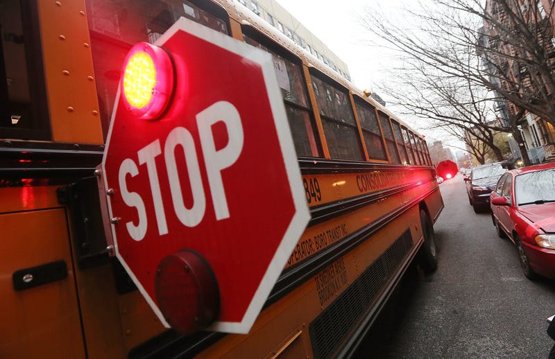 Close-up image of school bus