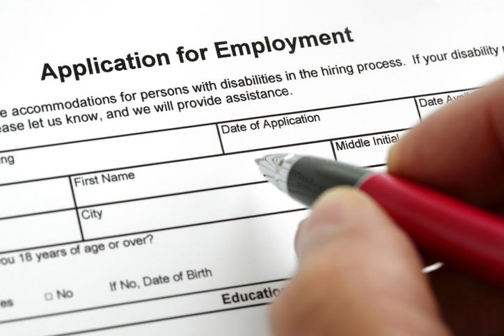 Job application. 