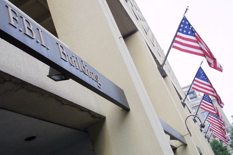 American flags fly outside the Federal Bureau of Investigations' building in Washington, D.C.