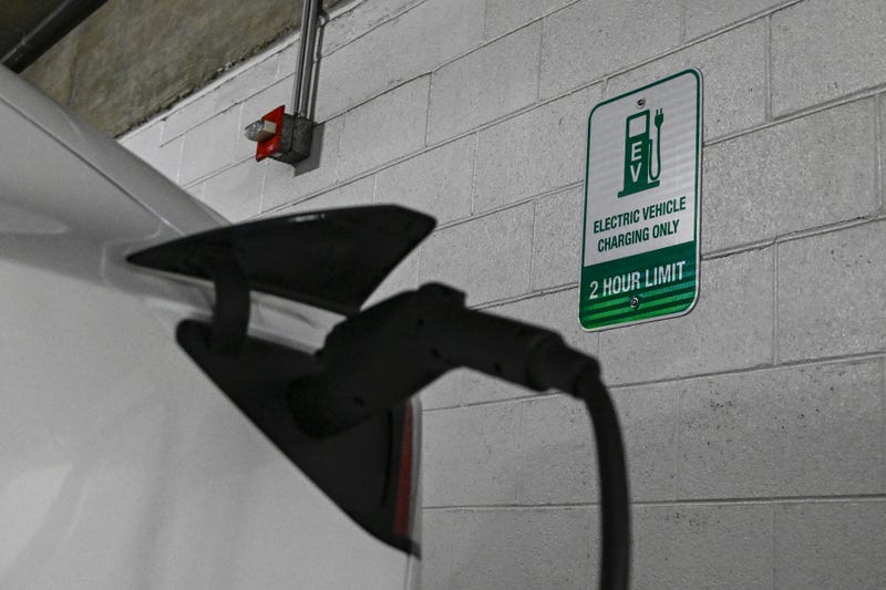electric vehicle being charged