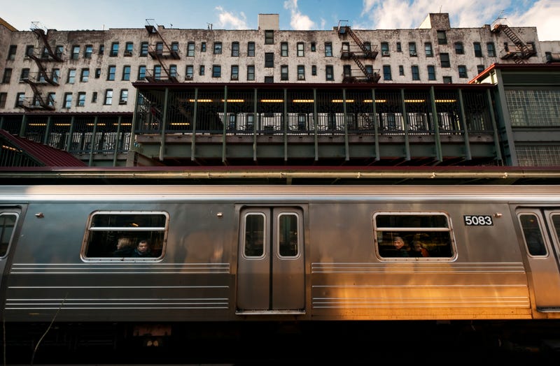 A subway train is seen at the Prospect Park station