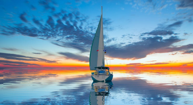 Sailboat on beach