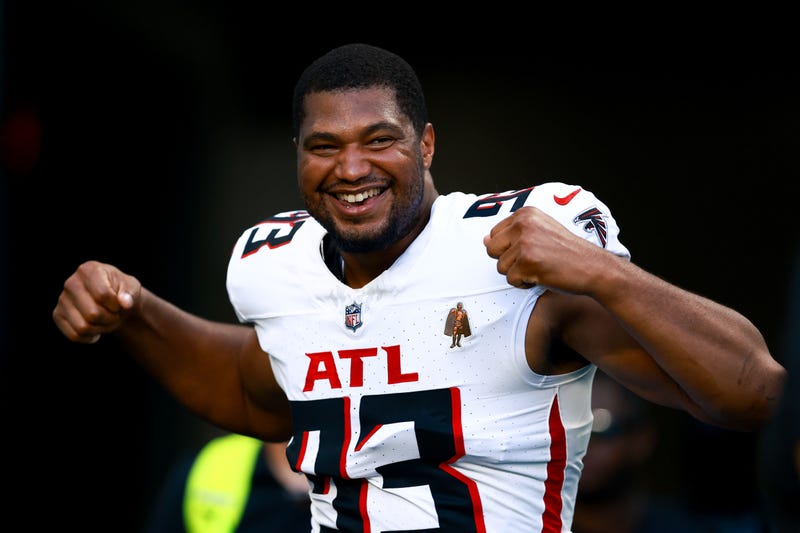 Calais Campbell #93 of the Atlanta Falcons