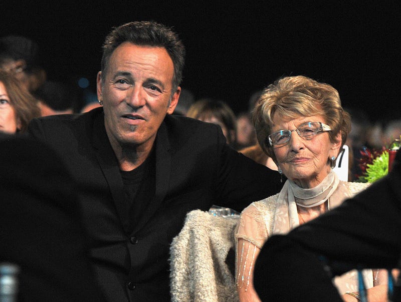 Bruce Springsteen and Adele Springsteen at Los Angeles Convention Center on Feb. 8, 2013.