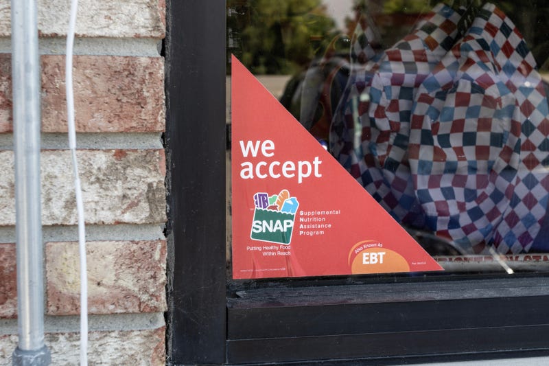 SNAP and EBT Accepted here sign. 